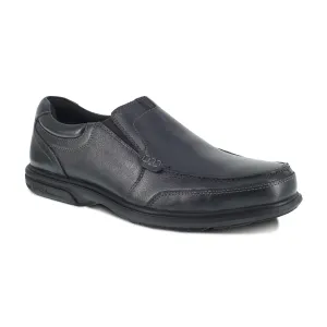 Florsheim Men's Loedin Steel Toe Slip-On Oxford Work Shoe - Black - FE2020