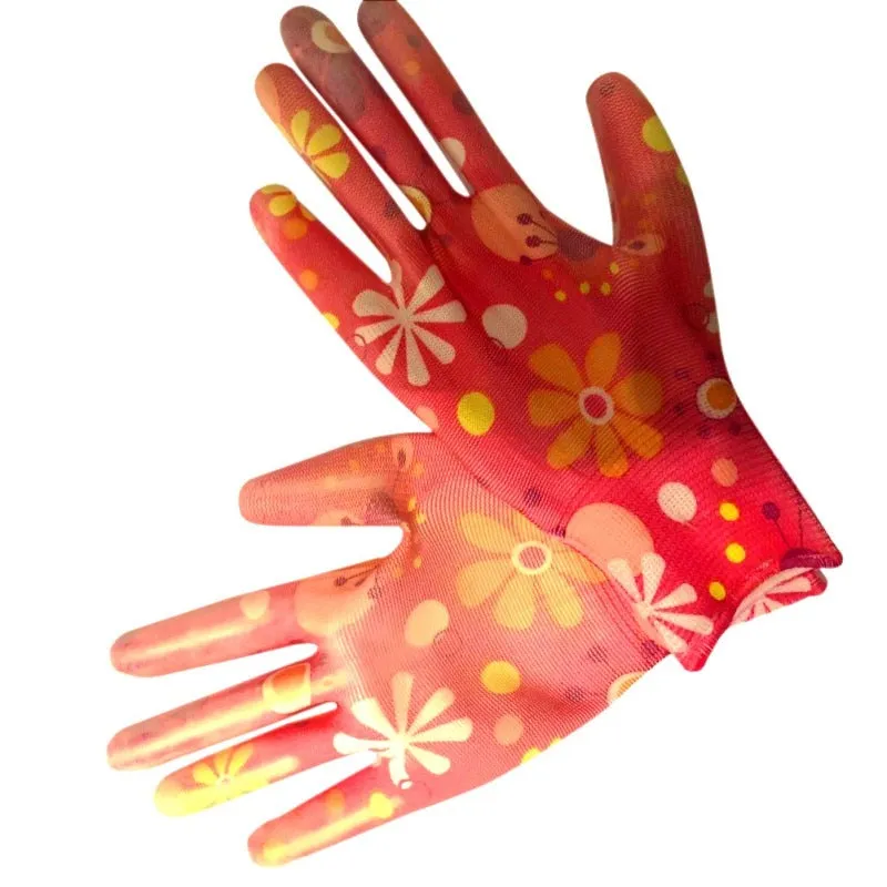 Flower Printed Garden Gloves