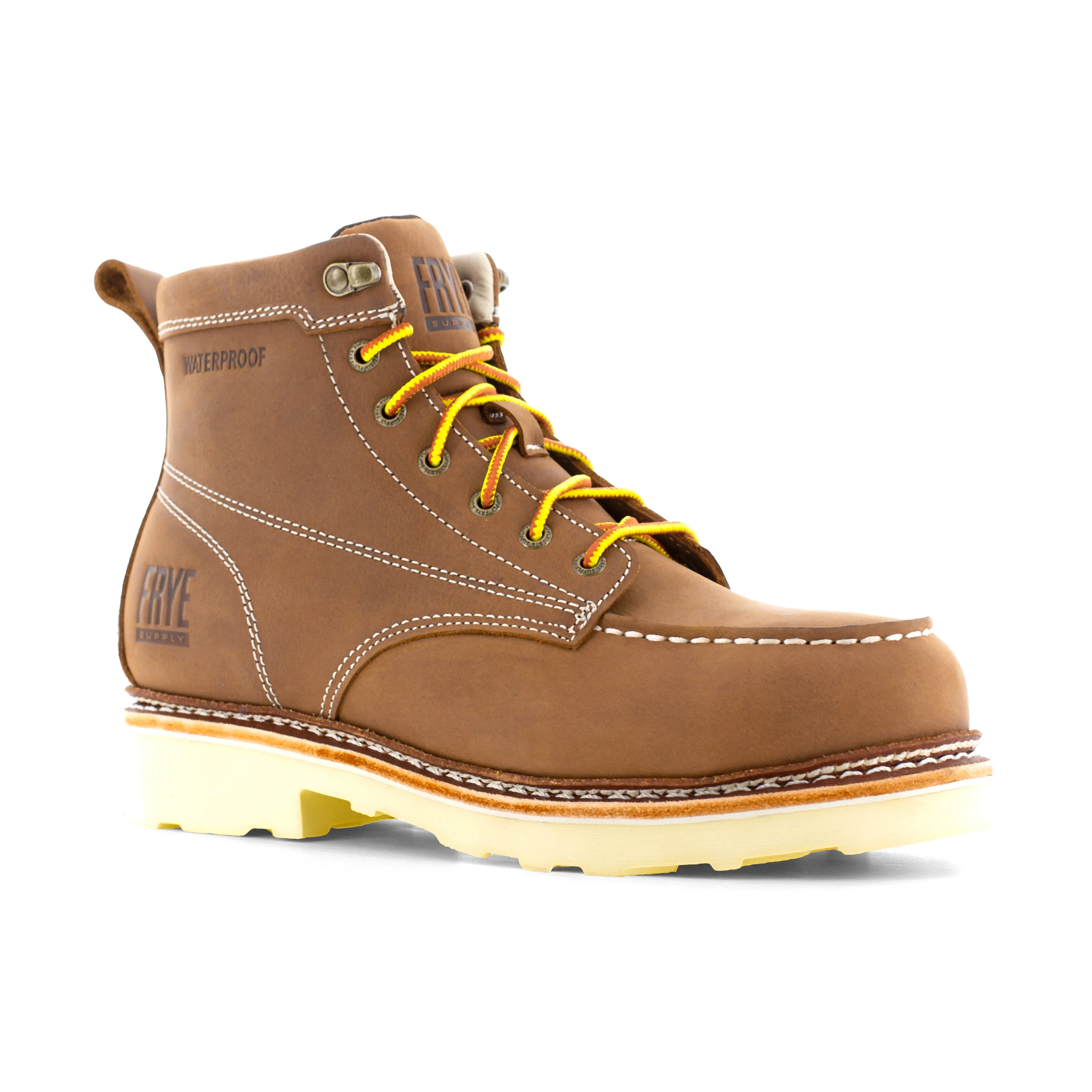 Frye Supply Men's Crafted 6" Steel Toe Waterproof Work Boot - Brown - FR40302