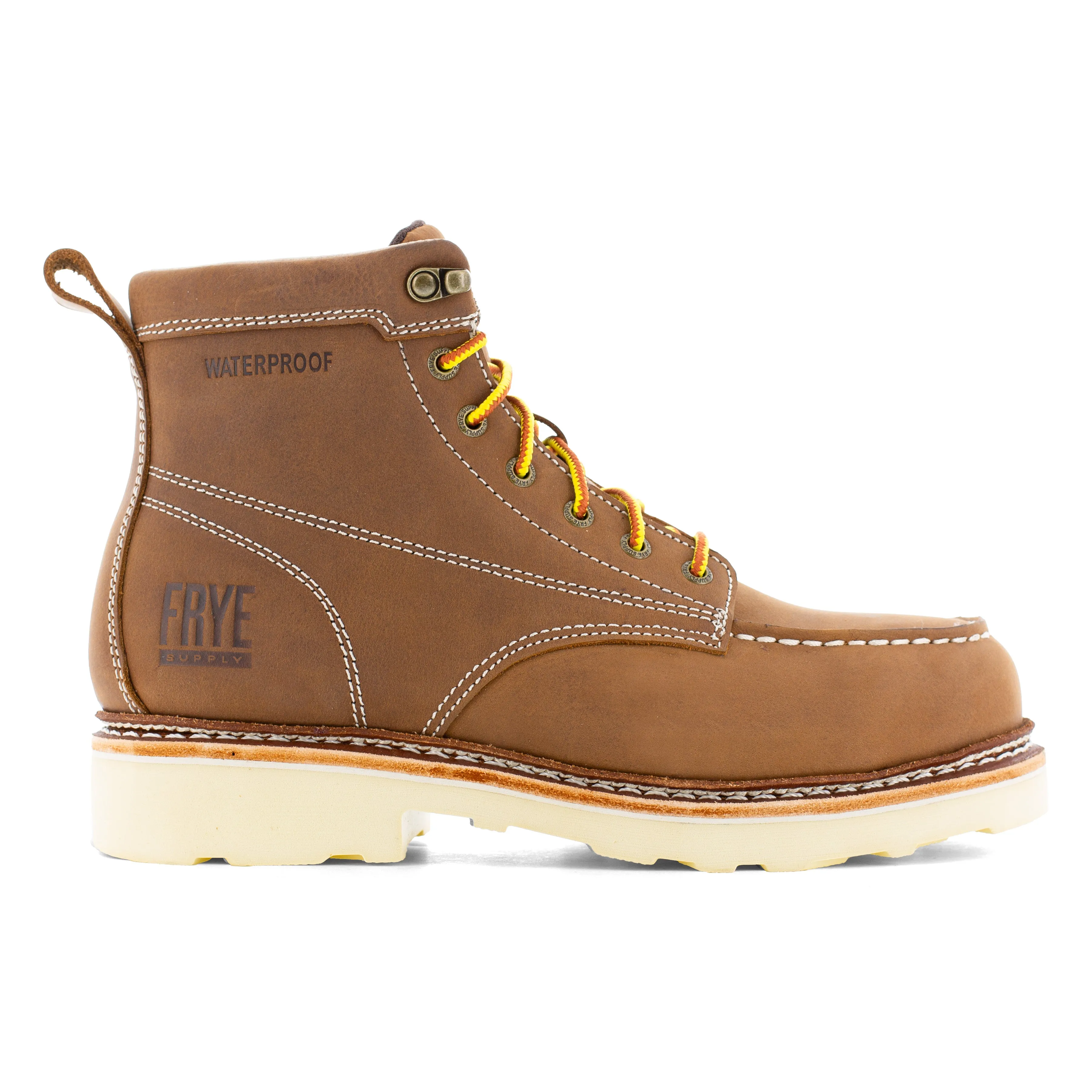 Frye Supply Men's Crafted 6" Steel Toe Waterproof Work Boot - Brown - FR40302