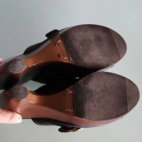 Frye Leather Mule Heels