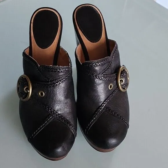 Frye Leather Mule Heels