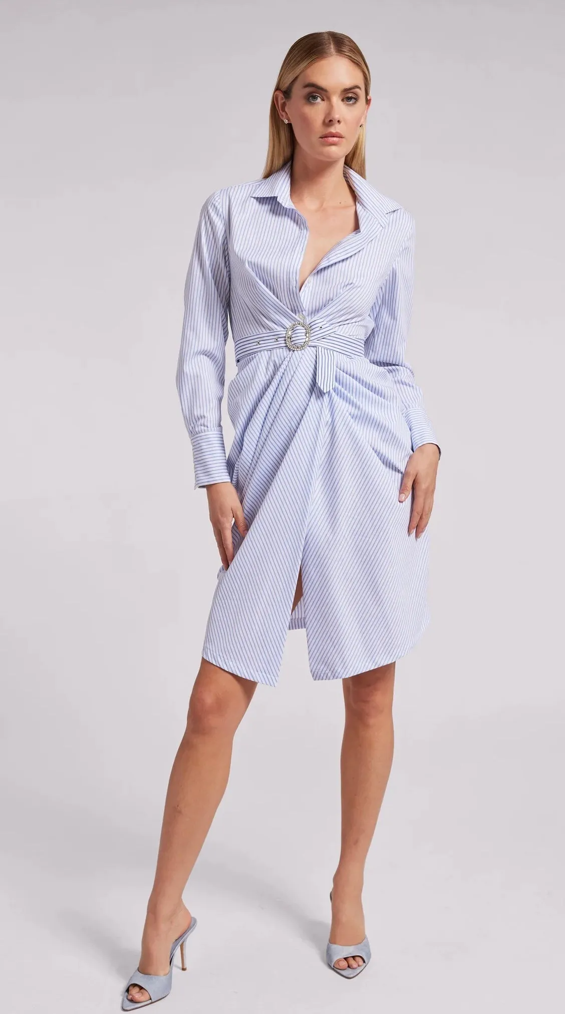 Generation Love Gloria Pinstripe Shirt Dress