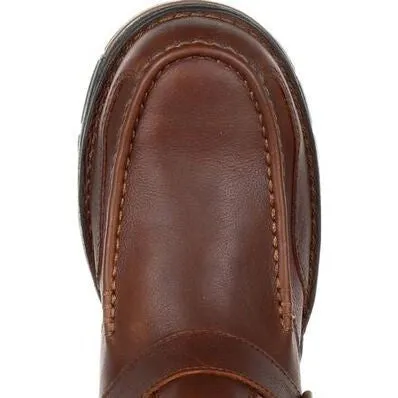Georgia Men's Athens 8" Soft Toe Waterproof Side Zip Work Boot- Brown- GB00245
