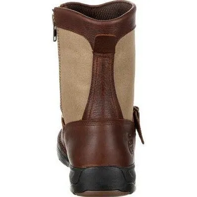 Georgia Men's Athens 8" Soft Toe Waterproof Side Zip Work Boot- Brown- GB00245