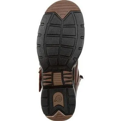 Georgia Men's Athens 8" Soft Toe Waterproof Side Zip Work Boot- Brown- GB00245