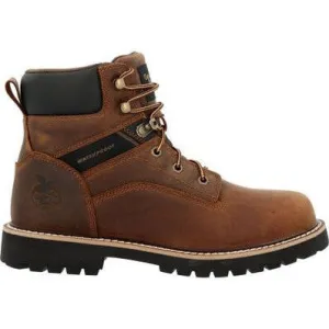 Georgia Men's Core 37 6" Steel Toe Waterproof Work Boot -Brown- GB00636