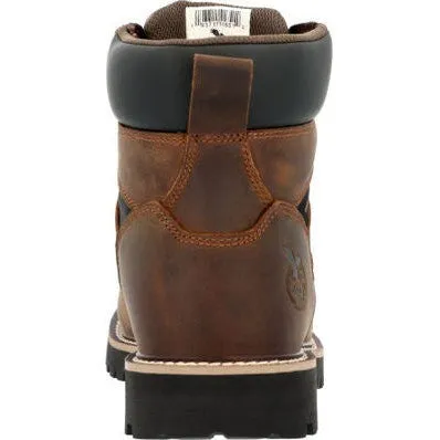 Georgia Men's Core 37 6" Steel Toe Waterproof Work Boot -Brown- GB00636