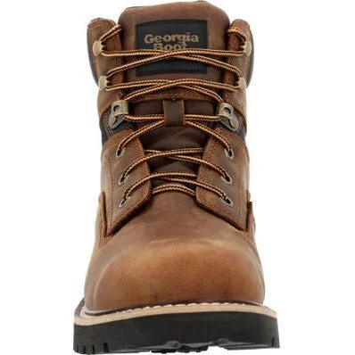 Georgia Men's Core 37 6" Steel Toe Waterproof Work Boot -Brown- GB00636