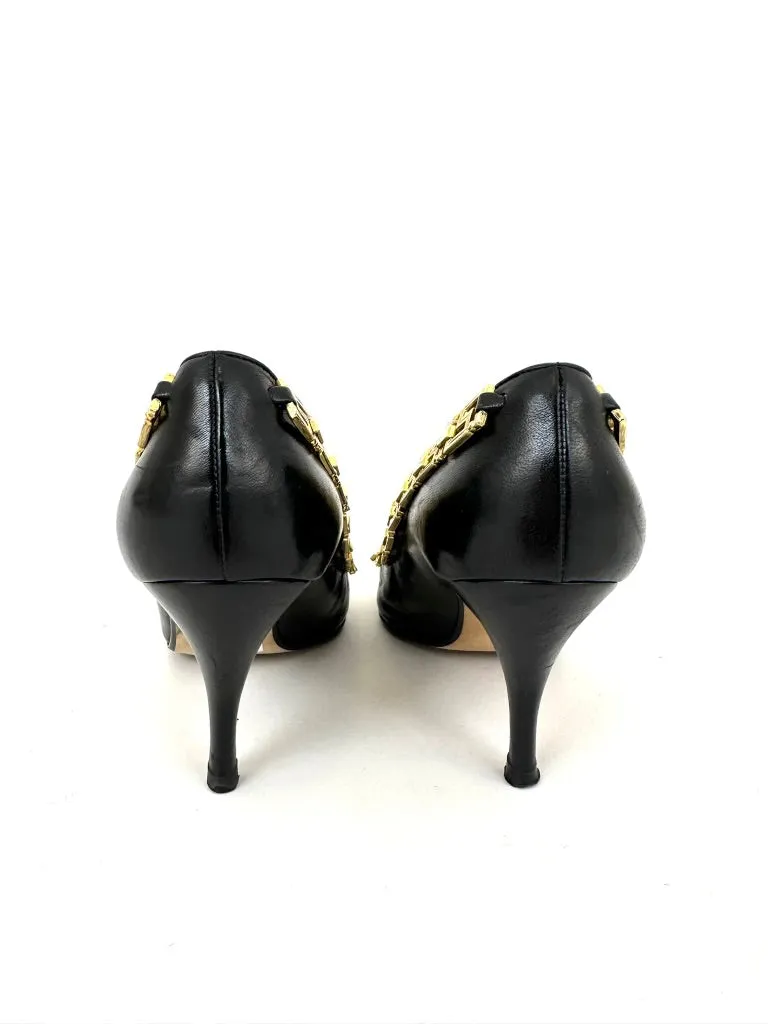 Gianni Versace Gold Chain Pumps