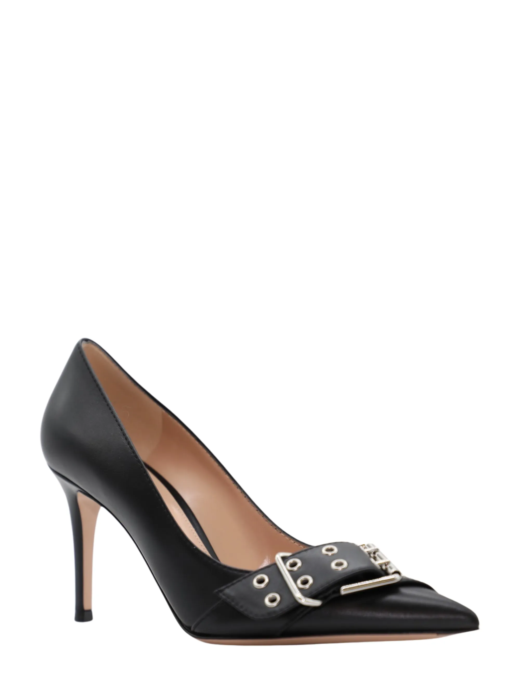 Gianvito Rossi Buckle Pump in Black Nero