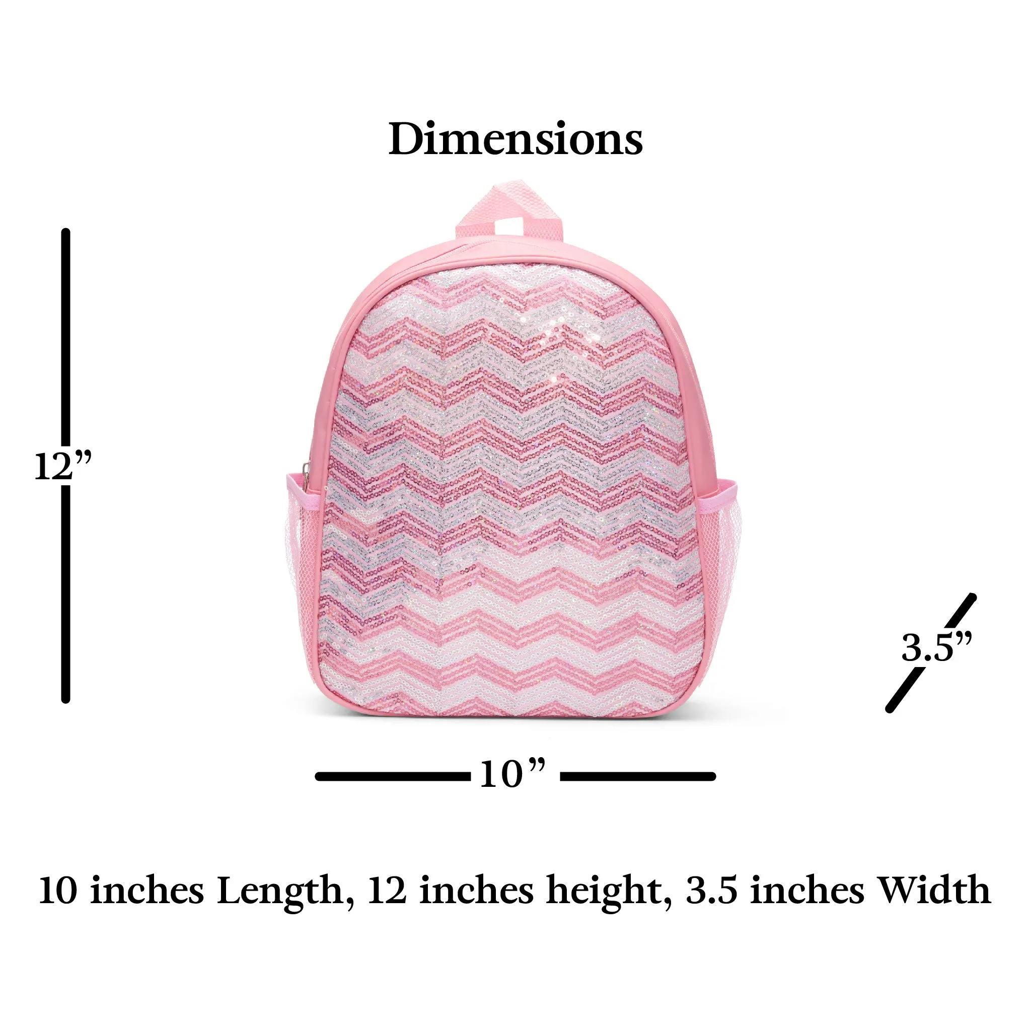 Girls Dance Chevron Sequin Backpack