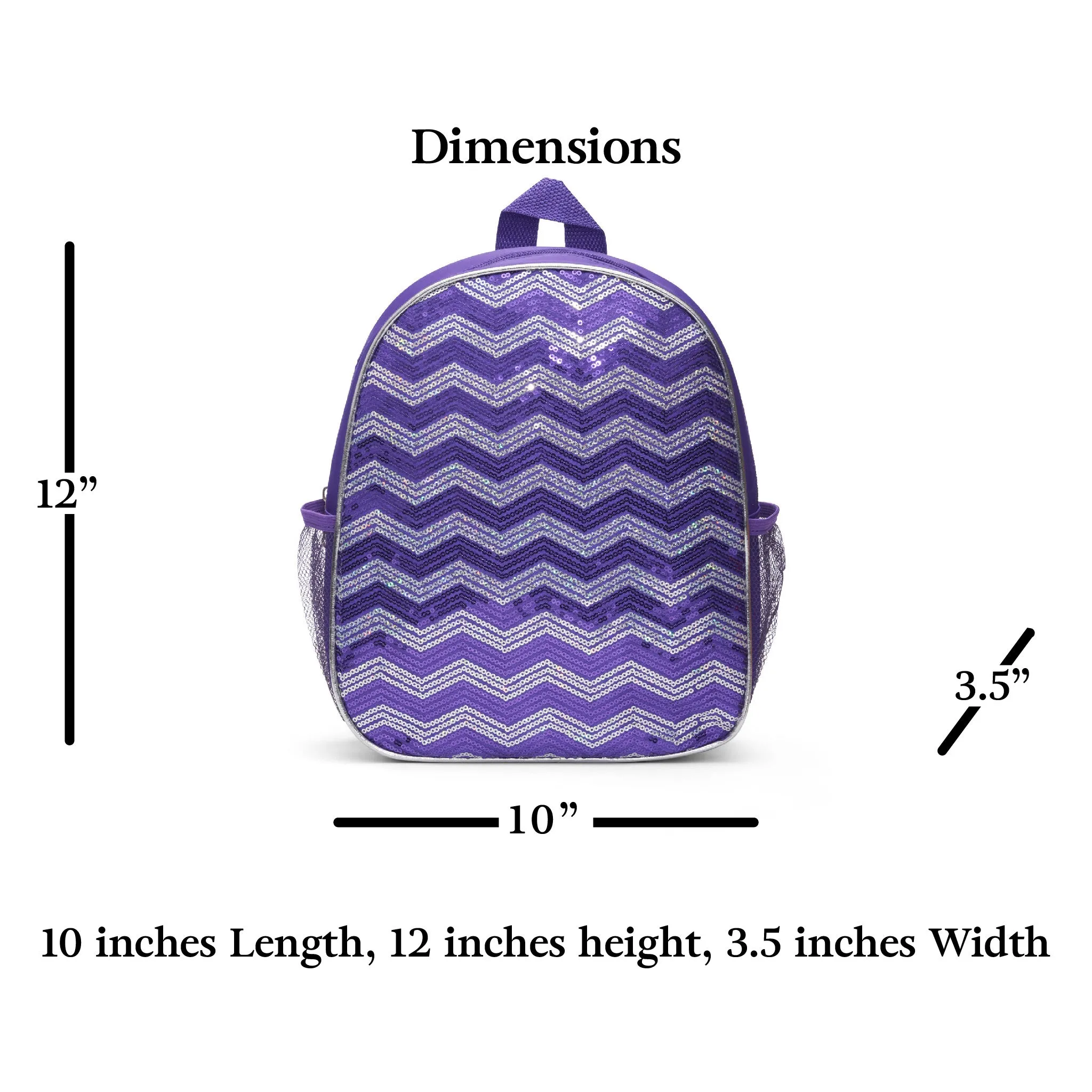 Girls Dance Chevron Sequin Backpack