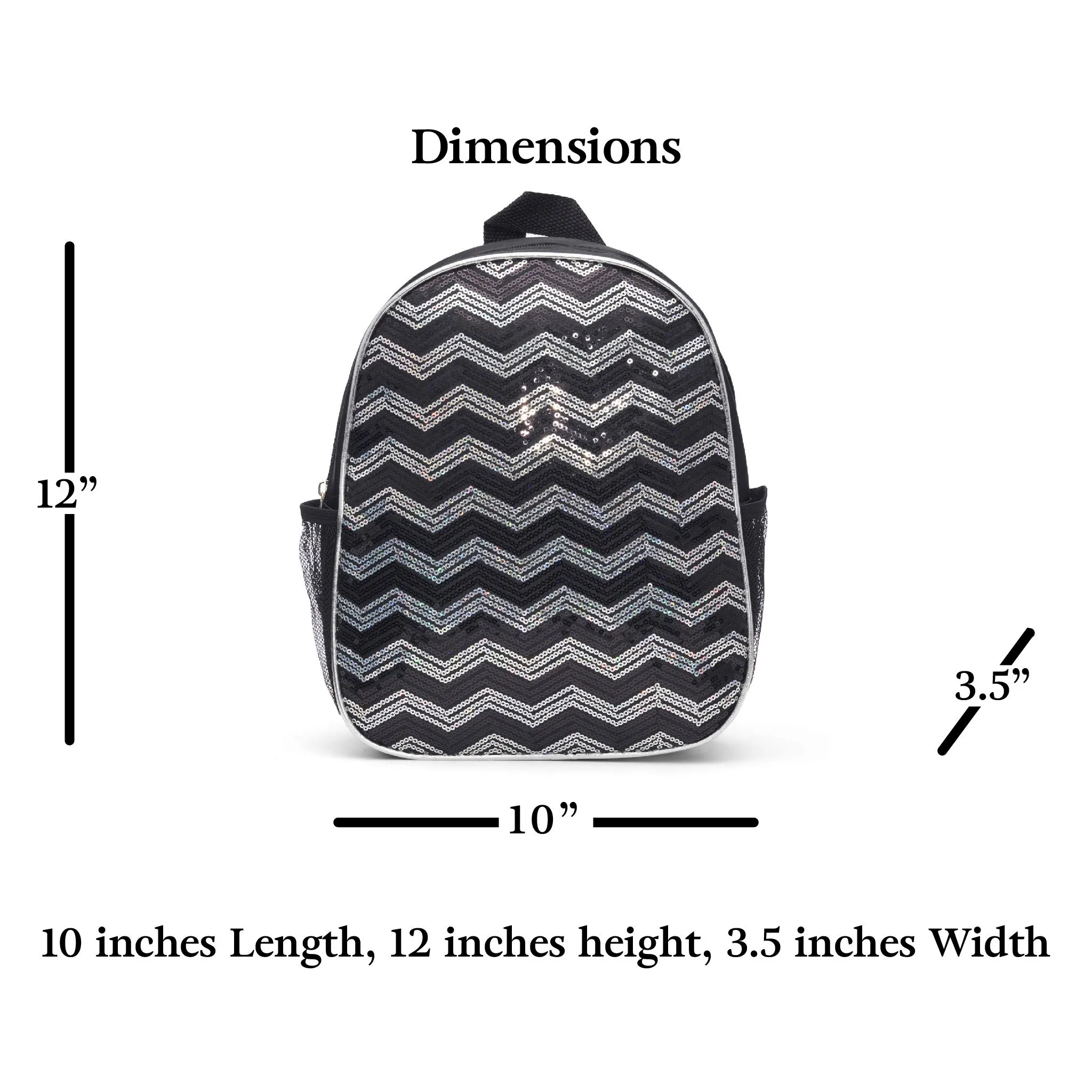 Girls Dance Chevron Sequin Backpack