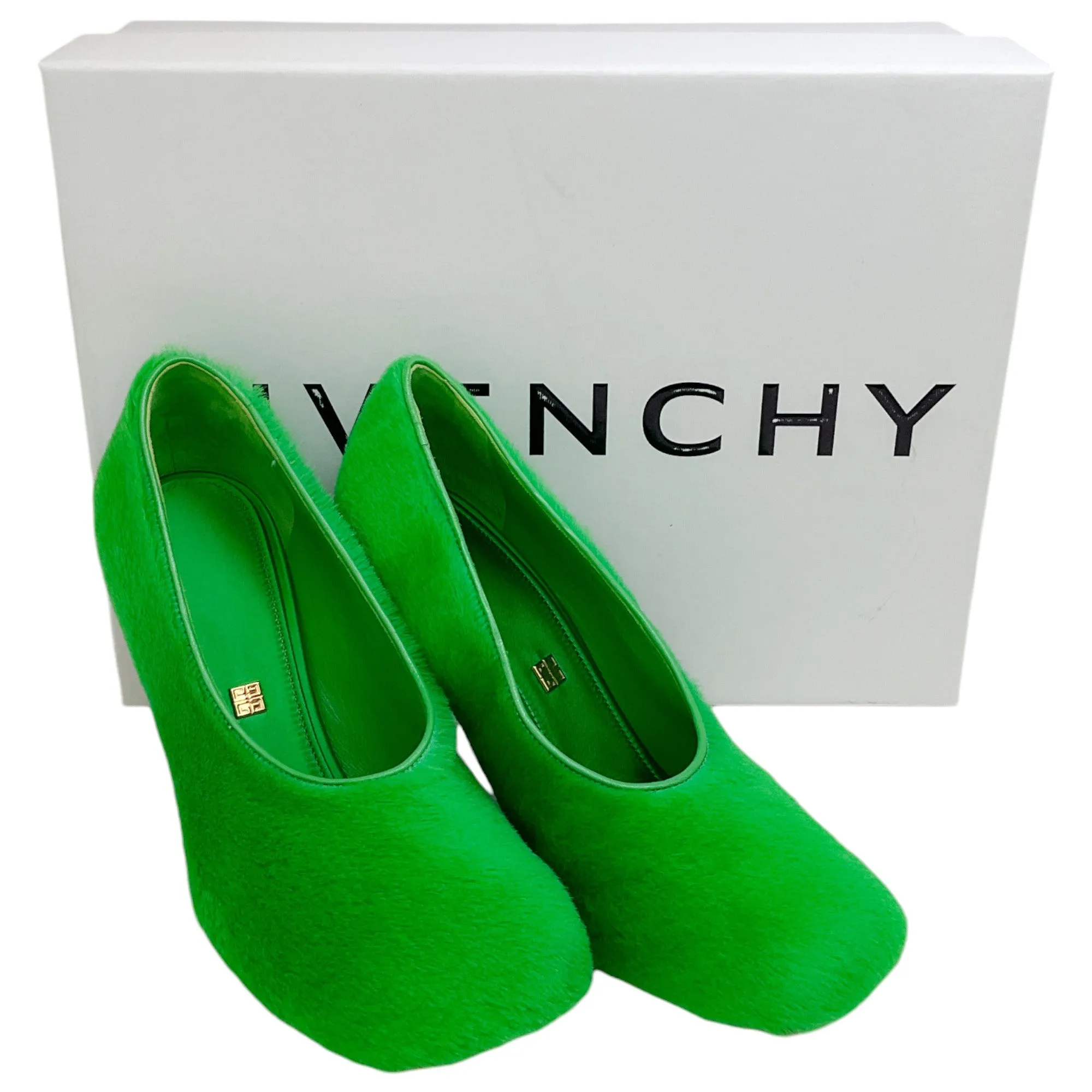 Givenchy Absynthe Green Shearling Show Pumps