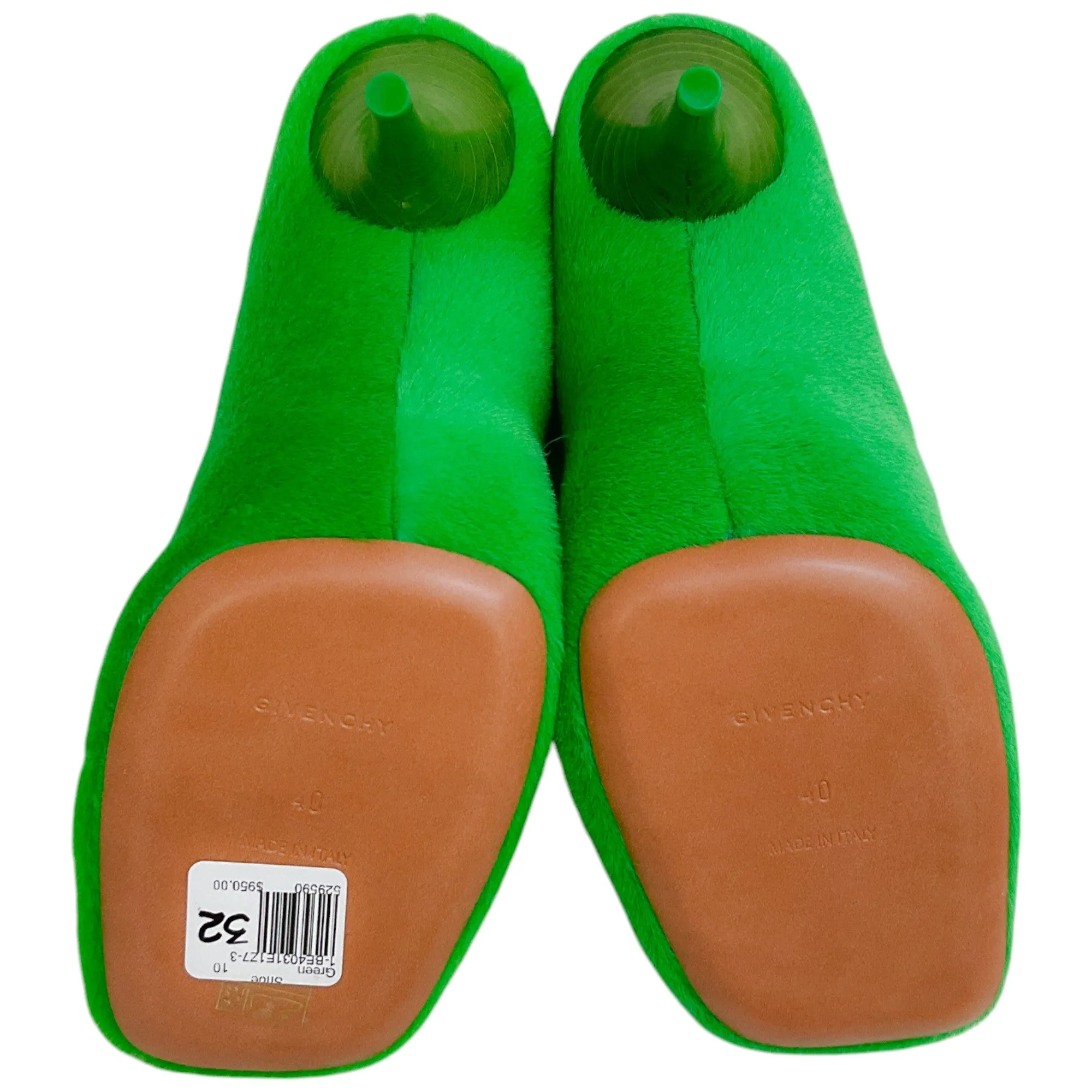 Givenchy Absynthe Green Shearling Show Pumps