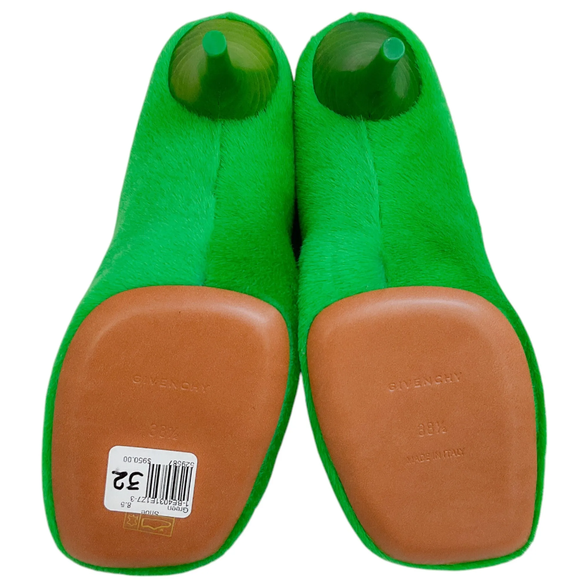 Givenchy Absynthe Green Shearling Show Pumps