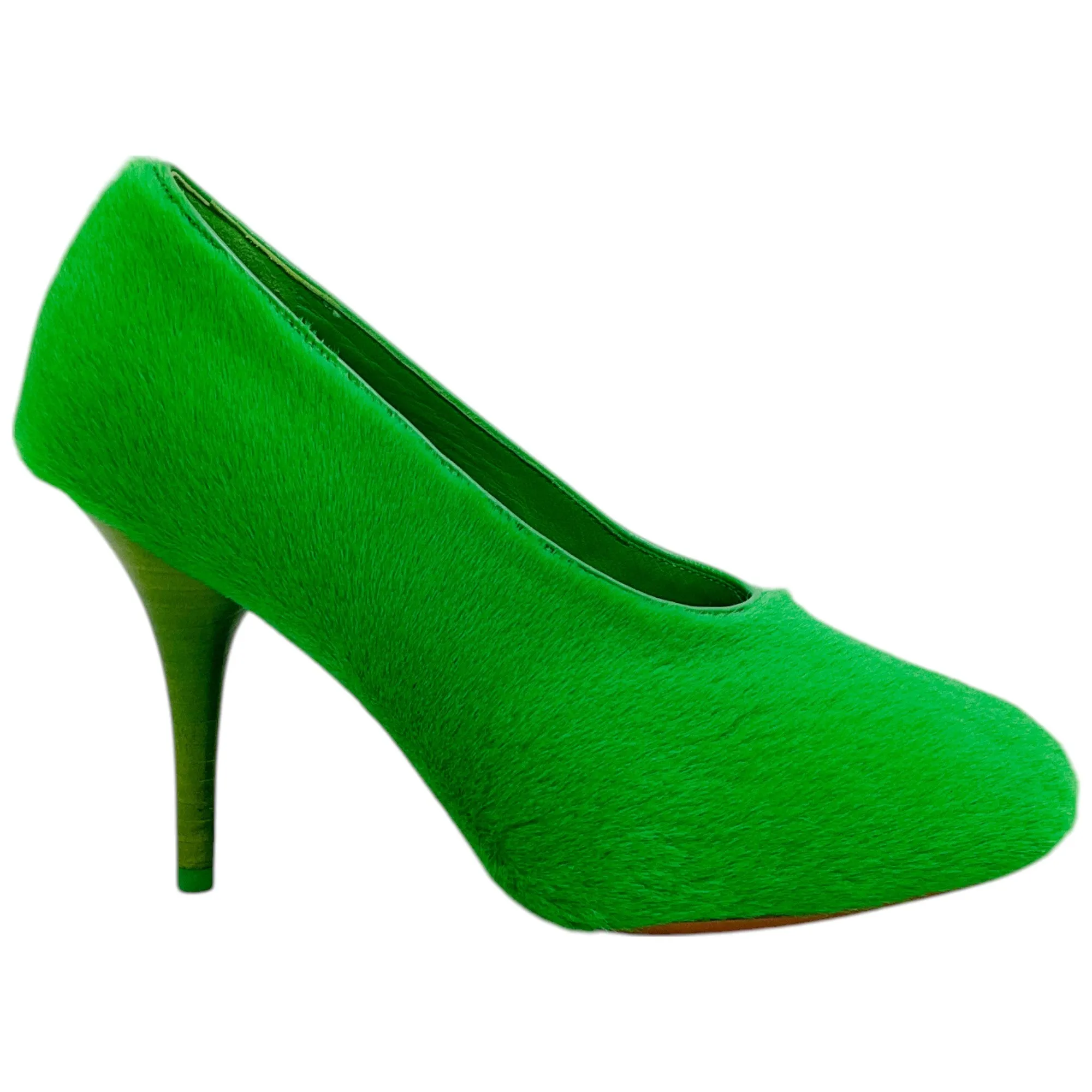 Givenchy Absynthe Green Shearling Show Pumps
