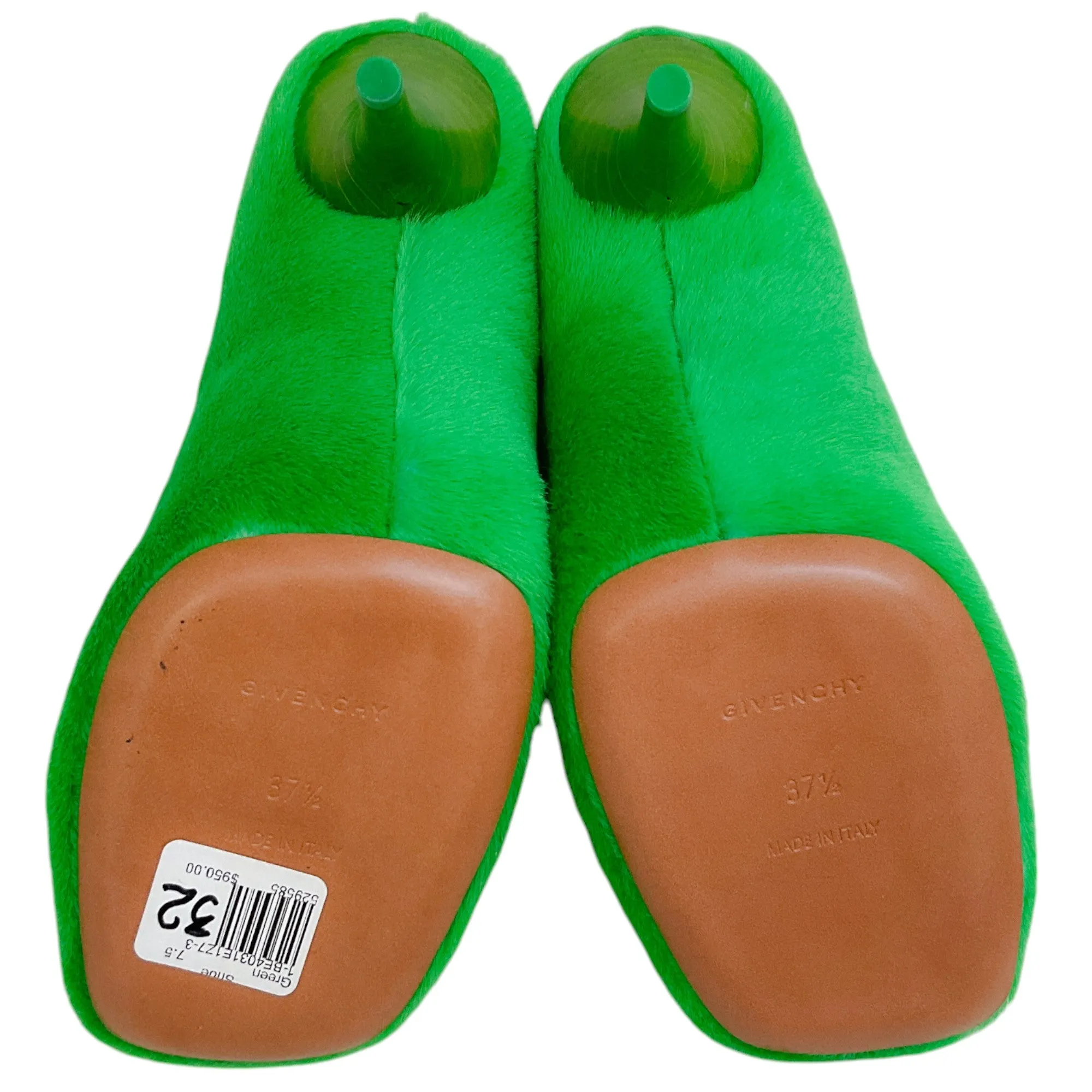Givenchy Absynthe Green Shearling Show Pumps