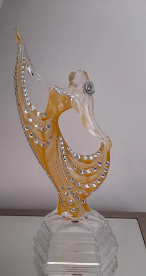 Glass ballerina figurines