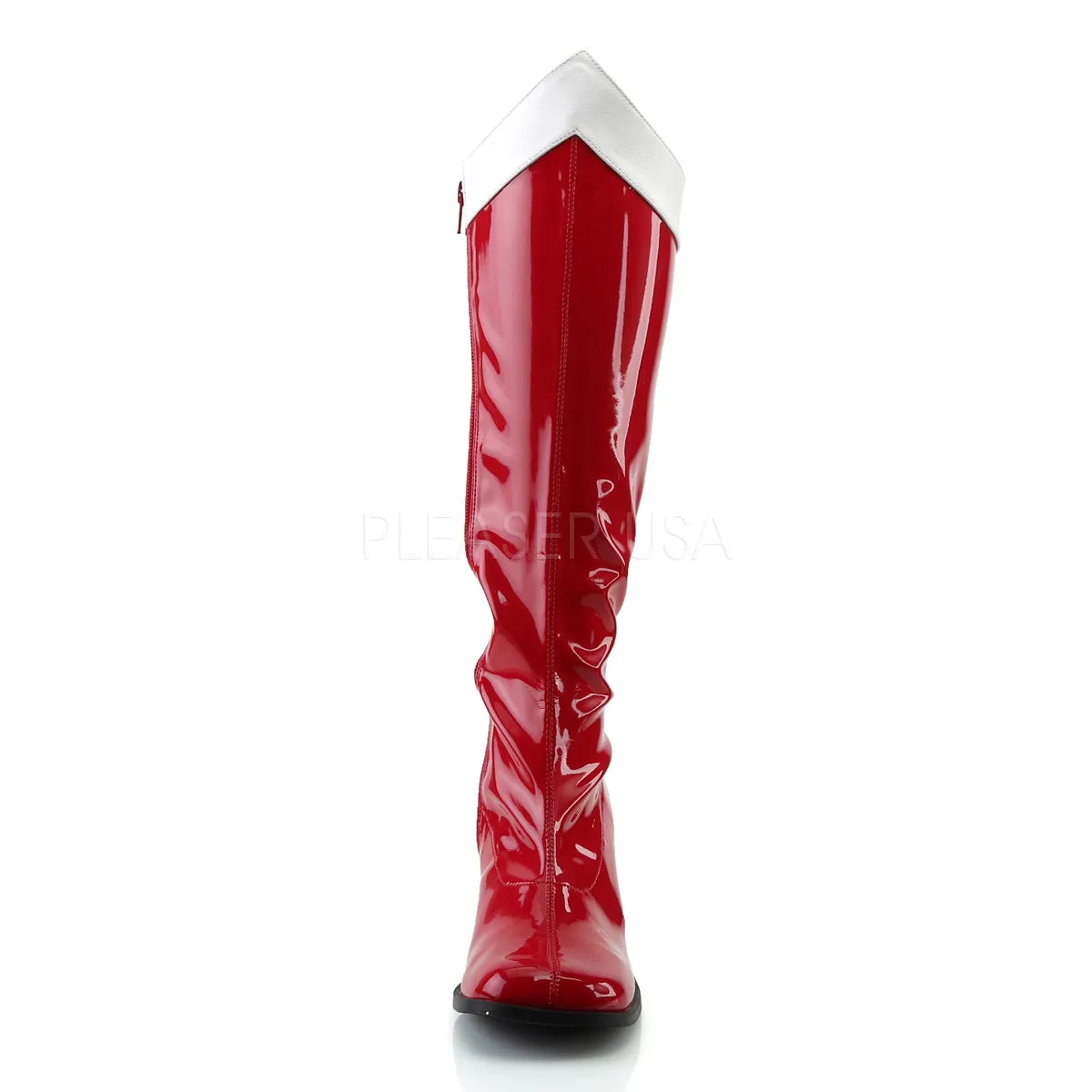 GOGO-306  Red-White Stretch Patent