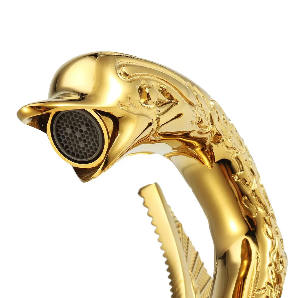 Gold Brass Swan Basin Taps