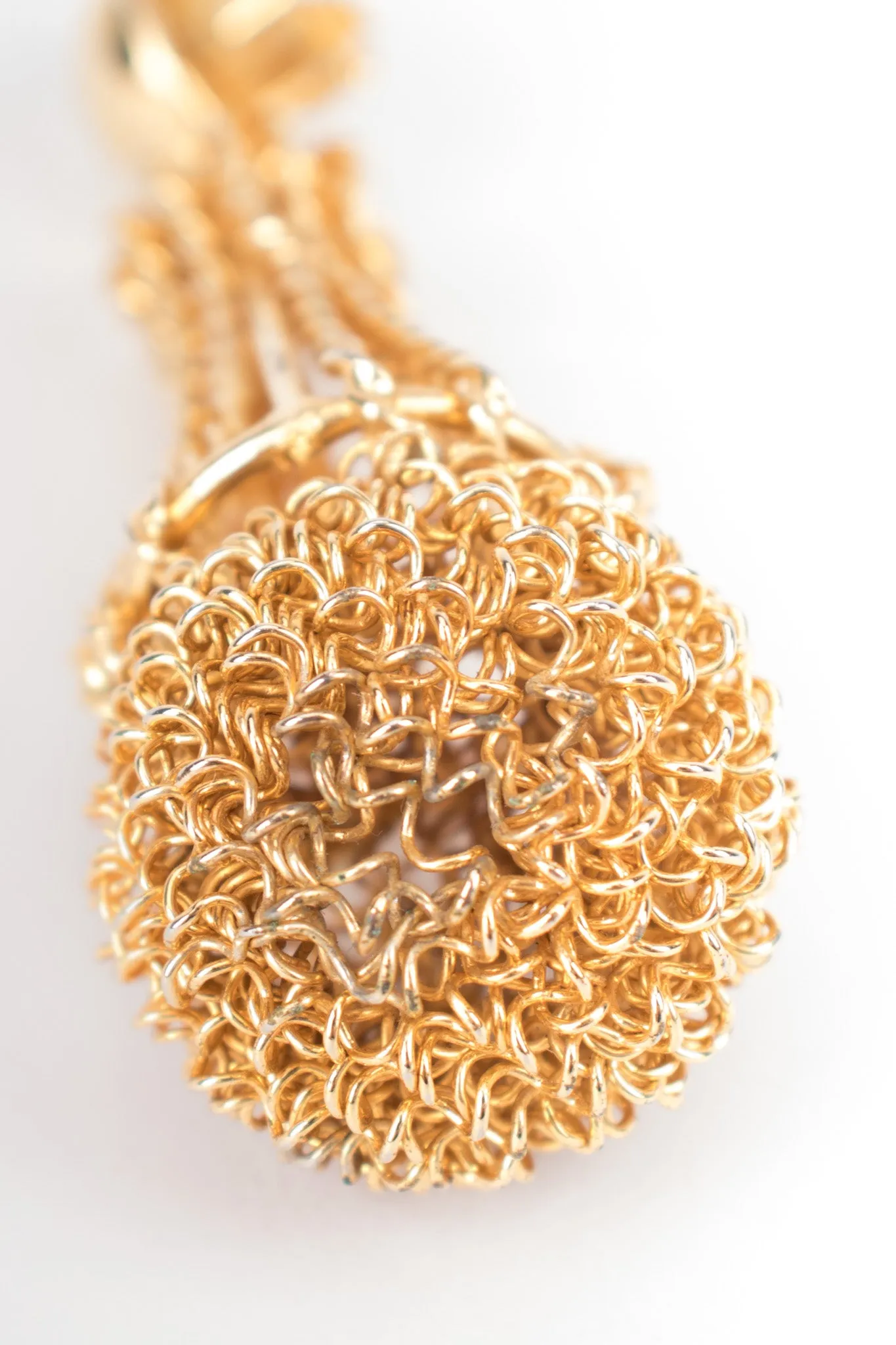 Gold Mesh Topiary Earrings