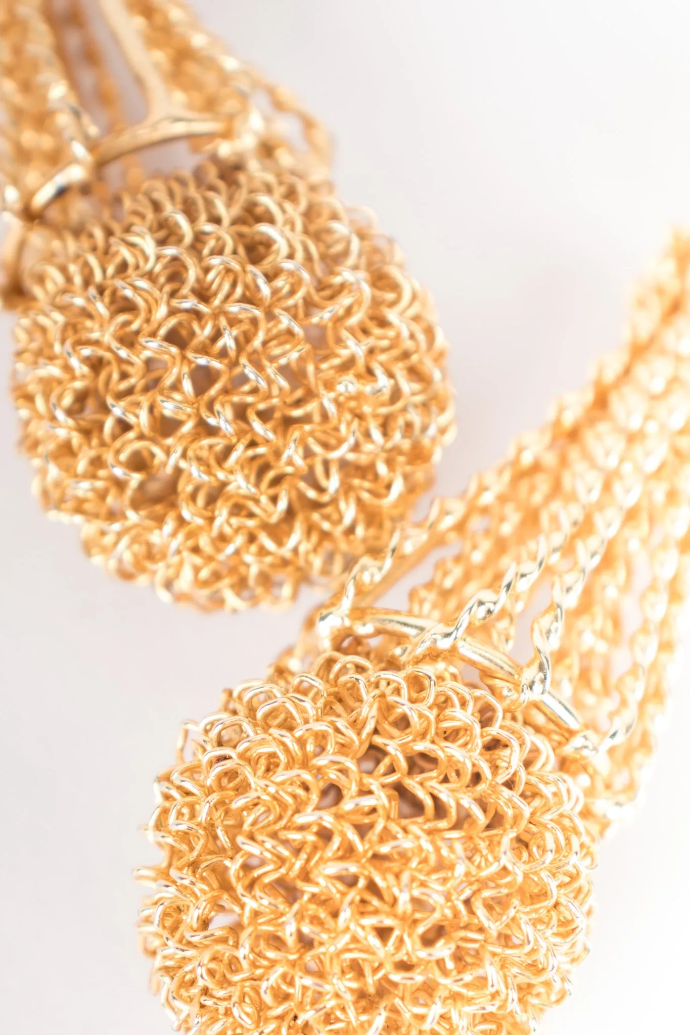 Gold Mesh Topiary Earrings