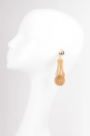 Gold Mesh Topiary Earrings