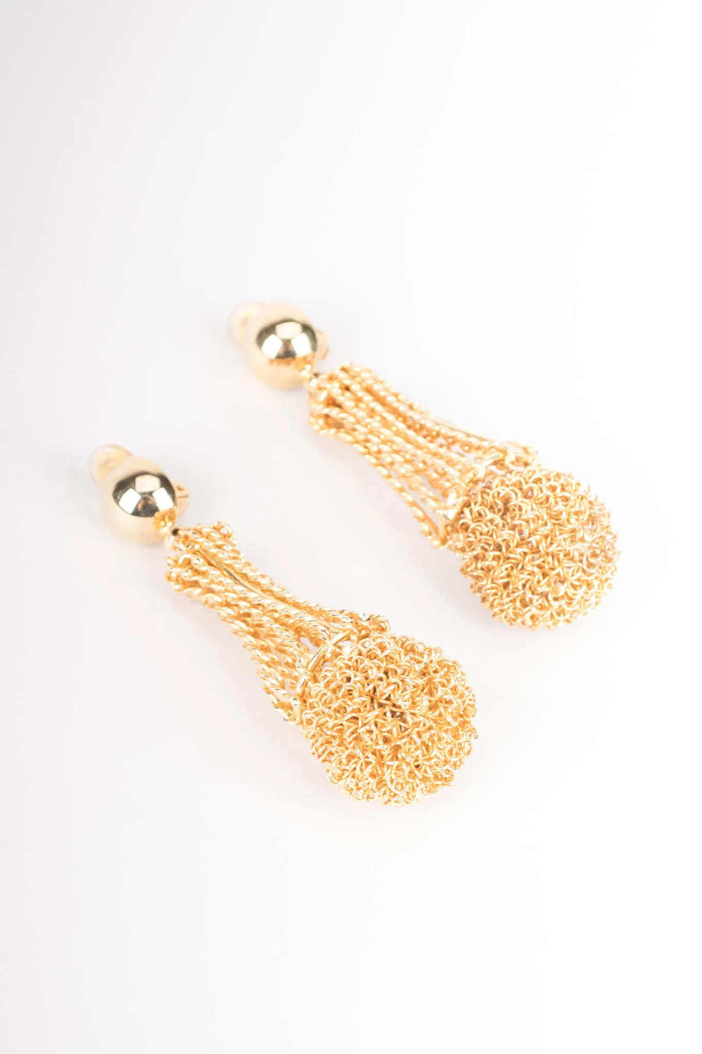 Gold Mesh Topiary Earrings