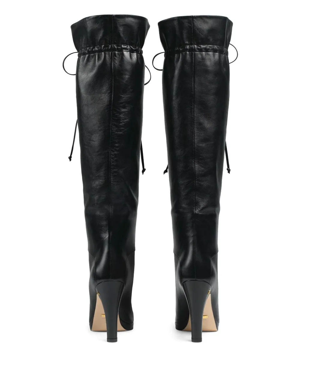 Gucci Leather Knee High Boots in Black