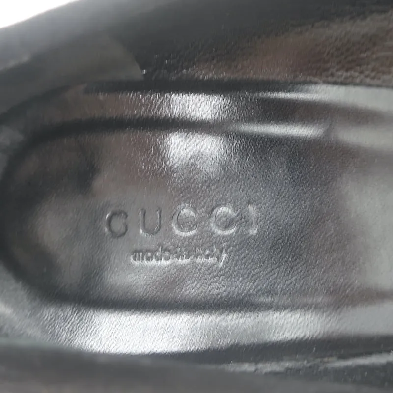 Gucci Web Bow Keyhole Pumps Black Suede Size 8