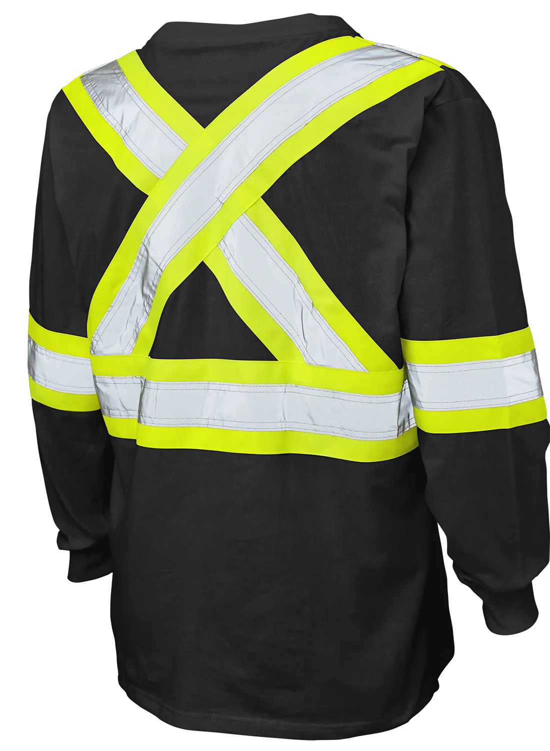 Hi-Vis Cotton Jersey Long Sleeve Safety T-Shirt By Tough Duck - Style ST21