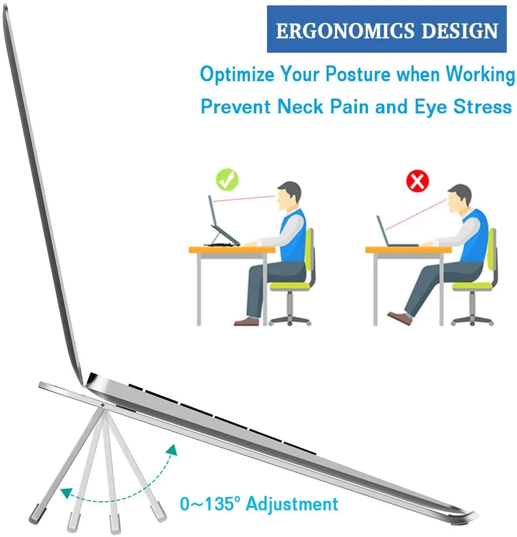 Homlly Aluminum Portable Foldable Laptop Support Stand