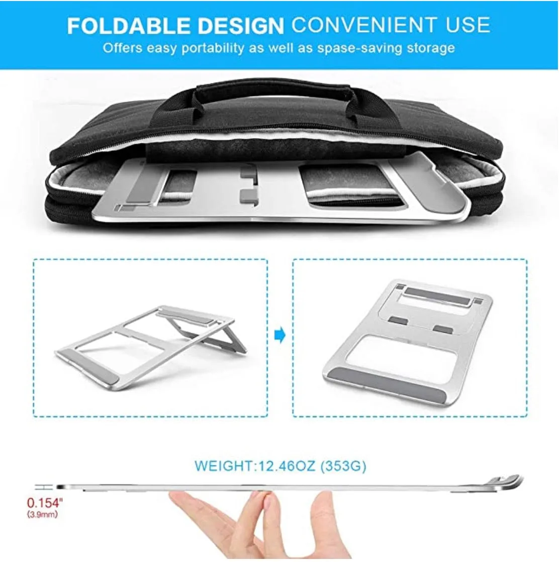 Homlly Aluminum Portable Foldable Laptop Support Stand