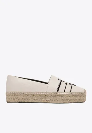 Ines Leather Flatform Espadrilles