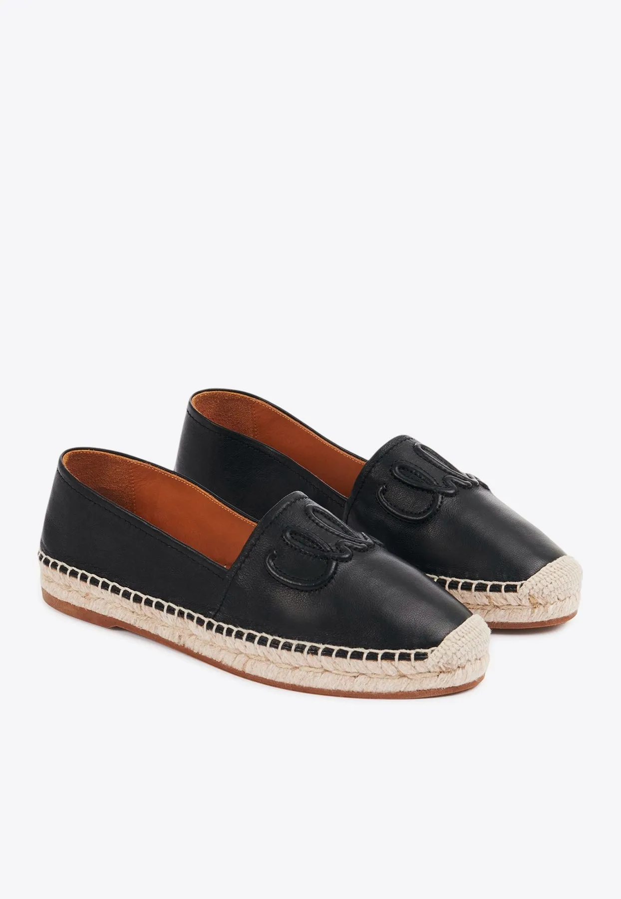 Isla Logo Leather Espadrilles