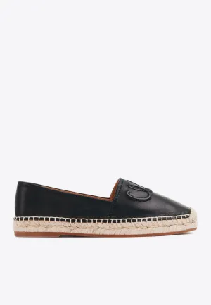 Isla Logo Leather Espadrilles