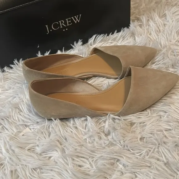 J Crew Cream/Taupe D’Orsay Flats