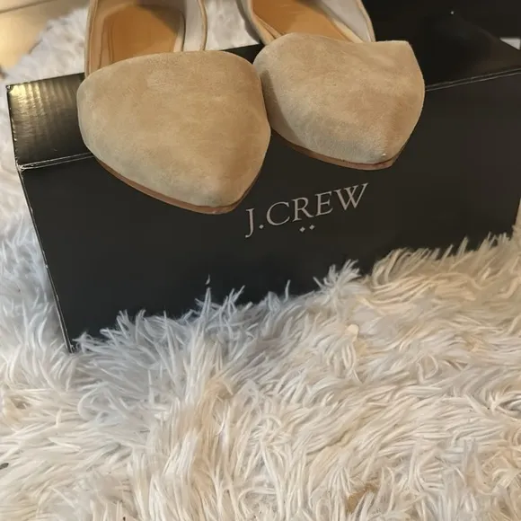 J Crew Cream/Taupe D’Orsay Flats