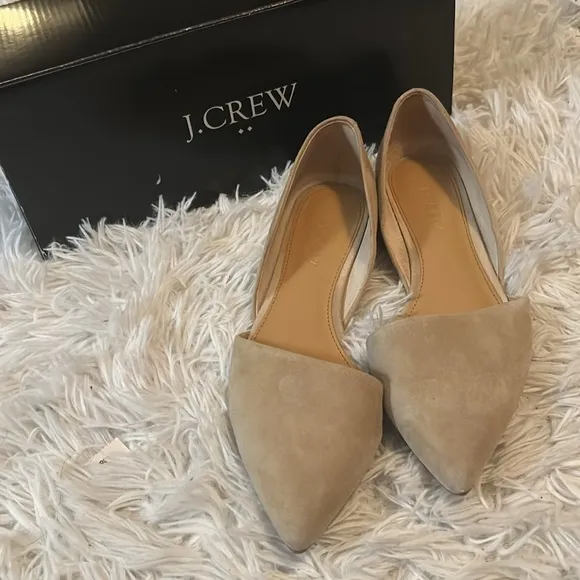 J Crew Cream/Taupe D’Orsay Flats