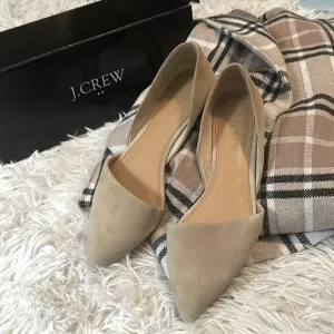 J Crew Cream/Taupe D’Orsay Flats