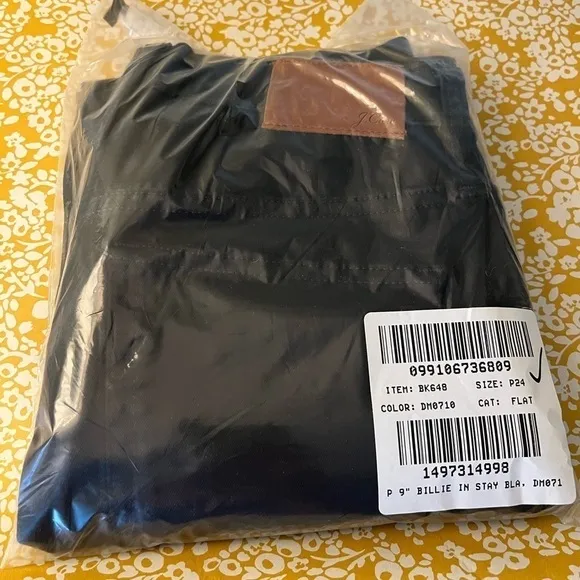 J. Crew Petite 9&quot; demi boot crop jean BK648 Stay Black wash 24P 24