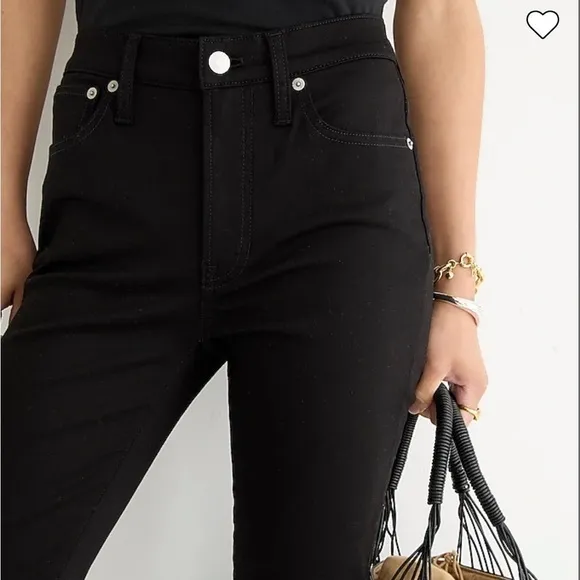 J. Crew Petite 9&quot; demi boot crop jean BK648 Stay Black wash 24P 24