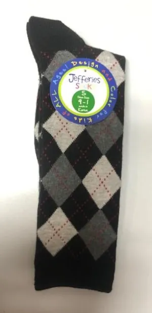 Jefferies 1pk Argyle Knee High Socks