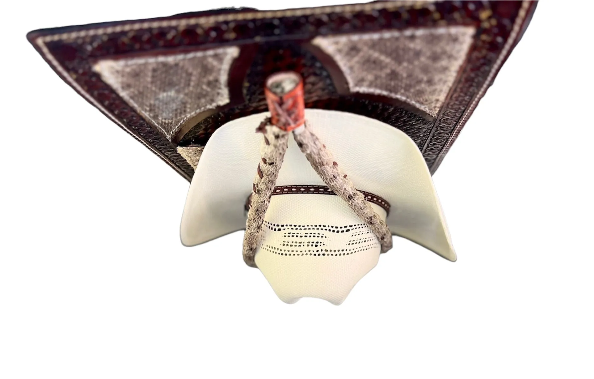 Jesse Marroquin’s Rattlesnake Gun Holster, Mag, & Knife Sheath Cowboy Hat Rack