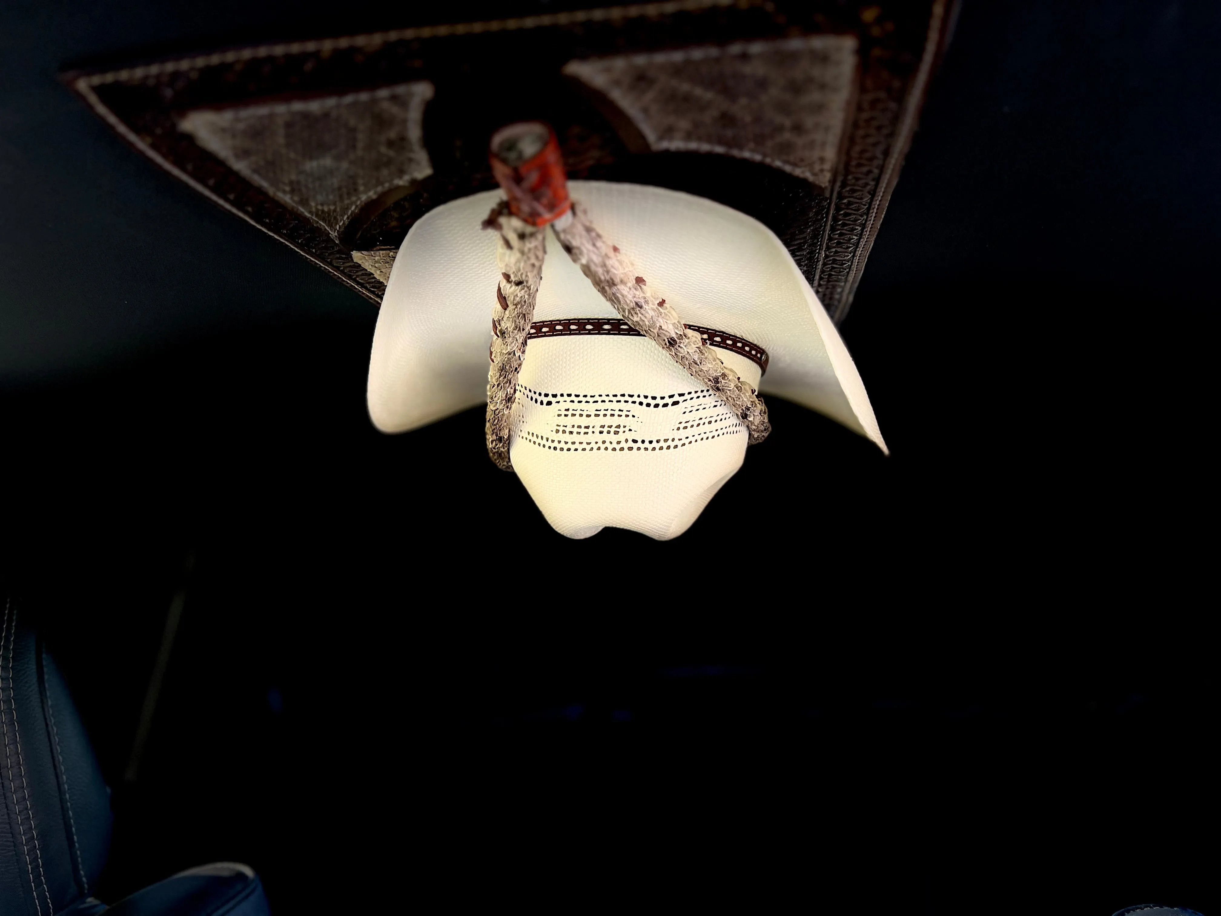 Jesse Marroquin’s Rattlesnake Gun Holster, Mag, & Knife Sheath Cowboy Hat Rack