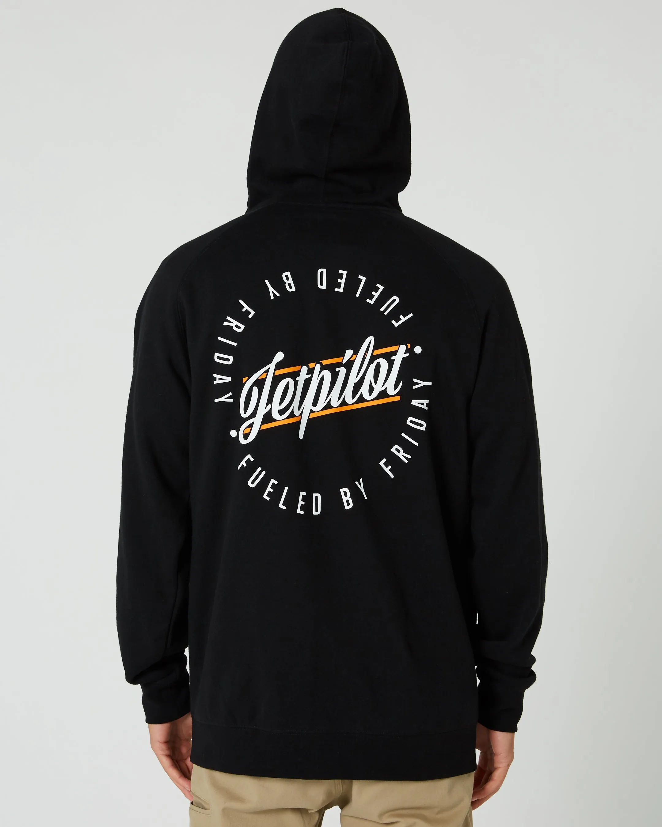 JP Friday Mens Zip-Up Hoodie - Black