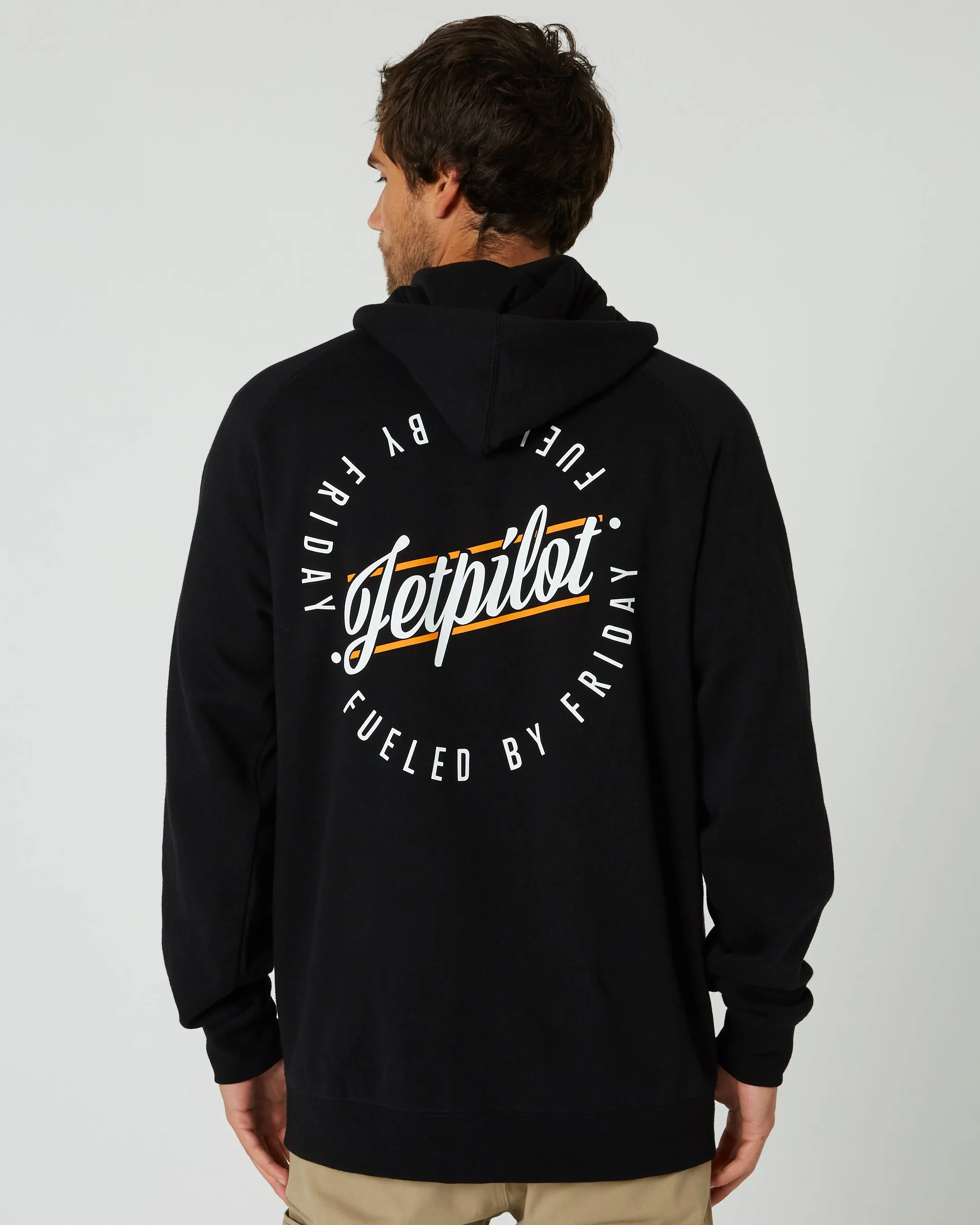JP Friday Mens Zip-Up Hoodie - Black