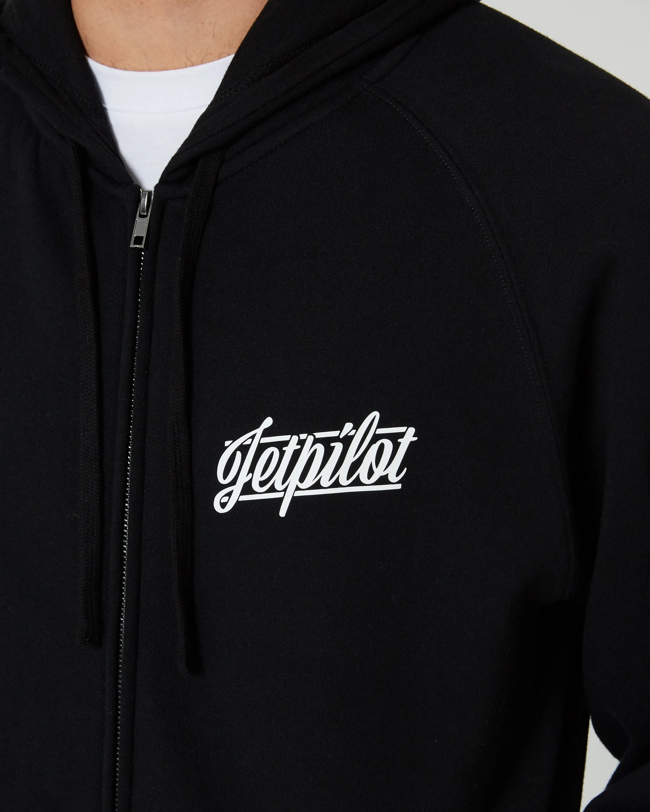 JP Friday Mens Zip-Up Hoodie - Black